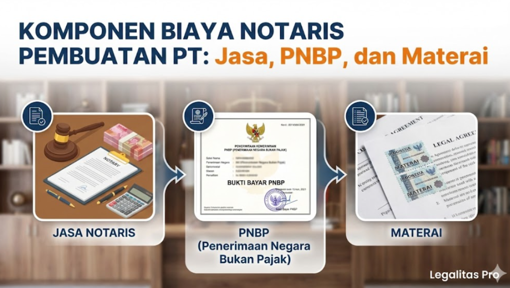 Komponen Biaya Notaris Pembuatan PT: Jasa, PNBP, dan Materai