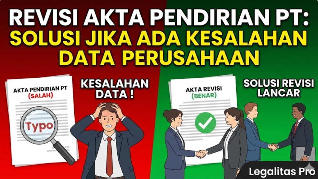 Revisi Akta Pendirian PT: Solusi Jika Ada Kesalahan Data Perusahaan